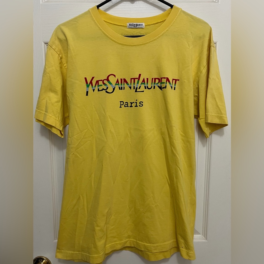 Yves Saint Laurent Men's Yellow Tee